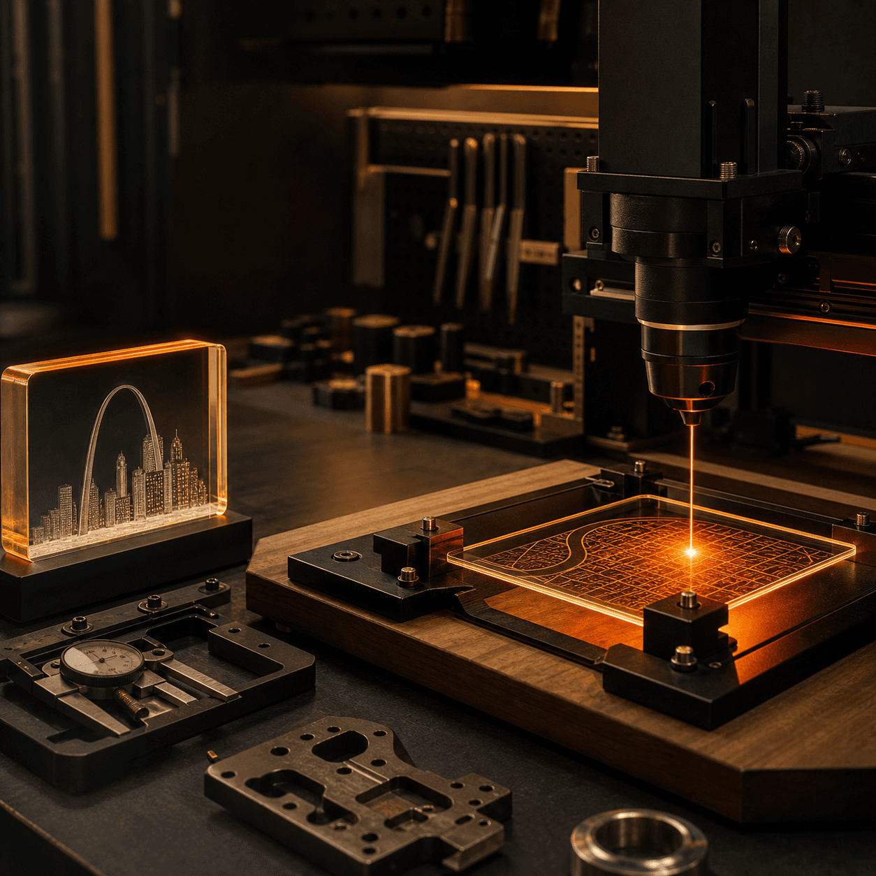 Digital fabrication studio precision scene
